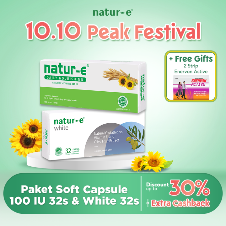 [Bundle] NaturE Skin Start Natural Vitamin E 100 IU dan White 32s Soft