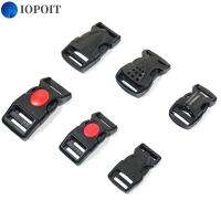 IOPOIT 5pcs 6ขนาด ปรับได้ปรับได้ สายรัดกระเป๋า พลาสติกสีดำ หัวเข็มขัดโค้งมน หัวเข็มขัดปลดด้านข้าง ล็อคสร้อยข้อมือ paracord ชิ้นส่วนเข็มขัดกระเป๋าเป้สะพายหลัง