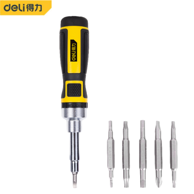 6 in 1 PhillipsSlotted Ratchet Screwdriver Kit Magnetic Bits Mini Screw Driver CR-V Screw-driving Tools