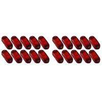 20X Red LED 2.5Inch 2 Diode Light Oval Clearance Trailer Truck Side Marker Lamp