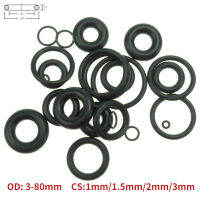 【2023】10pcs O Ring Gasket CS 11.523mm OD3~80mm NBR Automobile Nitrile Rubber Round Corrosion Oil Resistant Sealing Washer Black