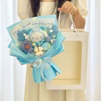 ช่อดอกไม้ Sanrio Hello Kitty การ์ตูนอนิเมะน่ารักๆลายการ์ตูน Cinnamoroll ยัดนุ่นน่ารักผ้ากำมะหยี่ตุ๊กตานุ่ม2023new ของขวัญประหลาดใจสำหรับเด็กผู้หญิงวาเลนไทน์