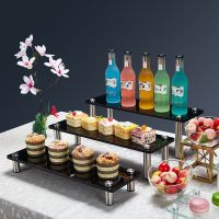 Buffet Multi layer snack seat cake display rack Acrylic sushi rack Wedding banquet snack rack Acrylic three-layer dessert rack