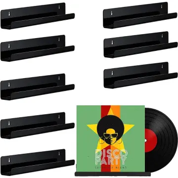 10pcs Vinyl Record Display Shelf Wall Mount Minimalist Acrylic