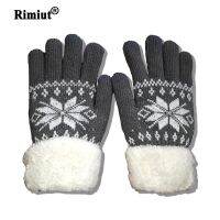 【Miki Xinyuan】ผ้าขนสัตว์ชนิดหนึ่งหนา Rimiut สอง LayerGloves สำหรับการเล่นสกีด้วยนิ้วมือแอมป์; ถุงมือหน้าจอสัมผัส