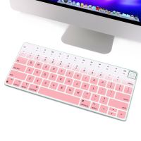 Gradient Pink Keyboard Cover for iMac Magic Keyboard A2449 A2450 Skin for iMac 24" Wireless Keyboard Released in 2021 US Layout Keyboard Accessories