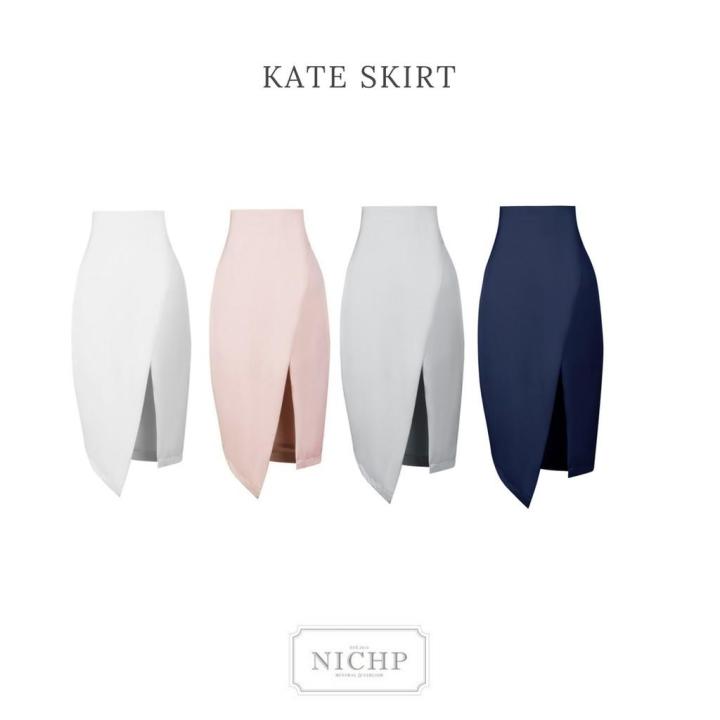 nichp-kate-skirt-กระโปรงทรงเอ-ผ่าด้านหน้า