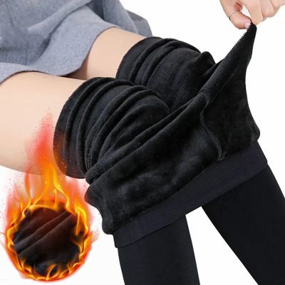 【CC】 100g Warm Leggings Waist Color Thermal Pants Stretchy Pantyhose Socks Lined