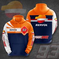 (in stock) 2022 New Marc M á rquez Racing Off Road Leisure Fashion Autumn/Winter Fleece Mens and Womens Hooded University T (free nick name and logo)
