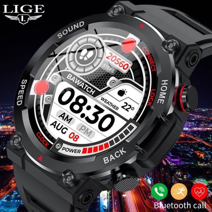 【Ready Stock】 Lige 360 AMOLED Watch For Men Smart Watch HD Screen
