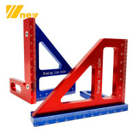 Woodworking Square Aluminum Alloy Protractor Miter Triangle Ruler 4590 Degree Layout Measuring Tool Saw Table Height Gauge