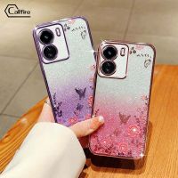 Callfire เคสโทรศัพท์ผงชิมเมอร์สำหรับ Vivo Y16 Y02S Y35 2022 4G + V25 5G Y27 2023 4G Y22 Y22S Y36 4G Y77 Y77E 4G (T1) Y78 + Y35ซิลิโคนหรูหราป้องกันการหล่นนิ่ม