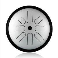 HLURU 6 Inch Portable Tweeter Companion Steel Tongue Drum Gift Percussion Instrument with Drumsticks