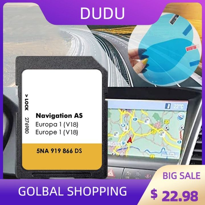 Newest V18 2023 For VOLKSWAGEN MIB2 DISCOVER MEDIA MAP SAT NAVI SD CARD  EUROPE With Anti Fog Reaview Stickers