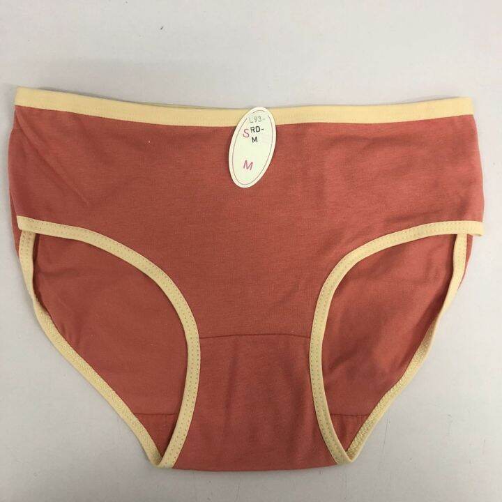 m-2xl-28-40-r-style-badge-design-seluar-dalam-wanita-lovely-mid-waist-plain-colour-cotton-women-panties-underwear