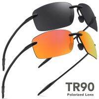 【LZ】℡▤๑  Ultralight Rimless Polarized Sunglasses Men Driving  Mirror Shades Outdoor Sport Fishing Sun Glasses Eyewear TR90 Frame UV 2PCS