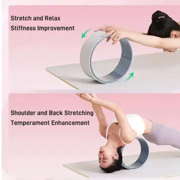 Yoga Wheel Dharma Yoga Pose Wheel 12.5x5In Yoga Circle Ring Strong Roller  Yoga Back Stretcher Balance Accessory 