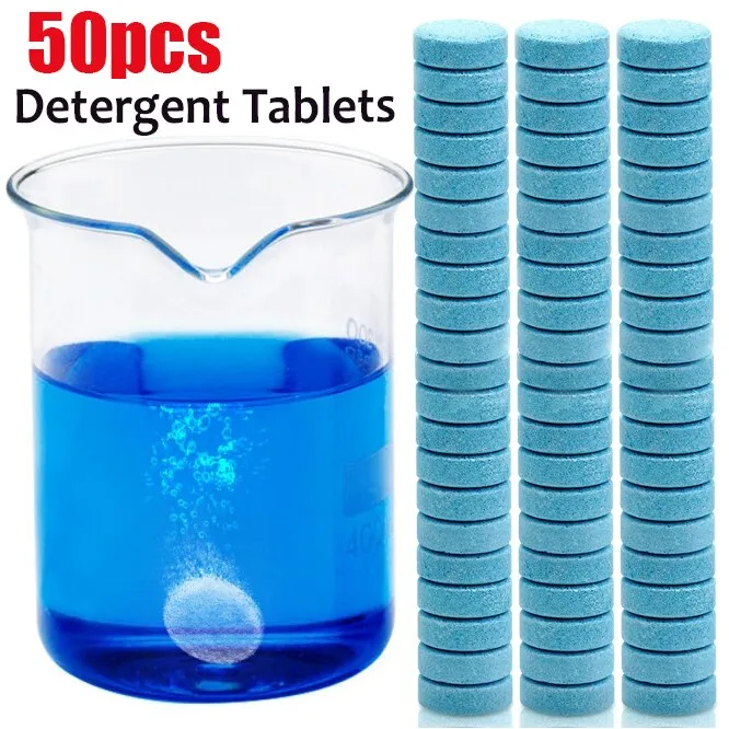 50 Concentrated Tablets Detergent Car Windscreen Cleaning Spray Tablets
