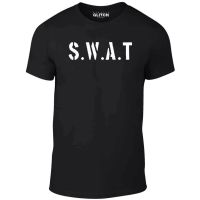 พร้อมส่ง เสื้อยืดผ้าฝ้าย พิมพ์ลายตํารวจ Swat Drama พลัสไซซ์ ของขวัญวันเกิด สําหรับผู้ชาย