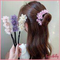 Sweet Belly กิ๊บสไตล์เกาหลี สําหรับผู้หญิงที่ชอบ DIY ลูกไม้ + ดอกไม้ เป็นขดลวด  hair accessories