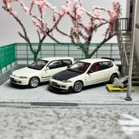 Hoy 1:64 Honda Civic โมเดล EG6รถโลหะผสมของสะสมสีขาวคลาสสิคเครื่องประดับของขวัญแบบคงที่