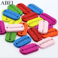 【YF】┋♝❁  50pcs/lot Colors Carved 2 Holes Wood Buttons Sewing Accessories Crafts Scrapbook