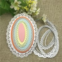 6pcs/set Oval Scallop Fram die cutting scrapbook stamp carving paper card stamping new