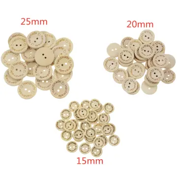 50Pcs 2Hole Natural Wooden Buttons handmade with love wood Button For  Scrapbooking Craft DIY Baby Clothing Sewing Accessories