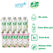 Combo 10 Hộp Nước Dừa Vico Fresh 330ml 5 Sen, 5 Tắc