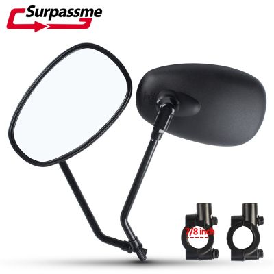 Black Universal Motorcycle Rearview Side Mirrors Electric Scooter Mirrors Cafe Racer Chopper Bobber Motorbike Accessories