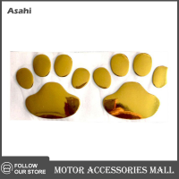 Asahi Motor สติกเกอร์ติดรถยนต์1แผ่นสติกเกอร์ติด3D รูปอุ้งเท้าสัตว์สุนัขแมวสติกเกอร์รถจักรยานยนต์อุปกรณ์ตกแต่งรถยนต์