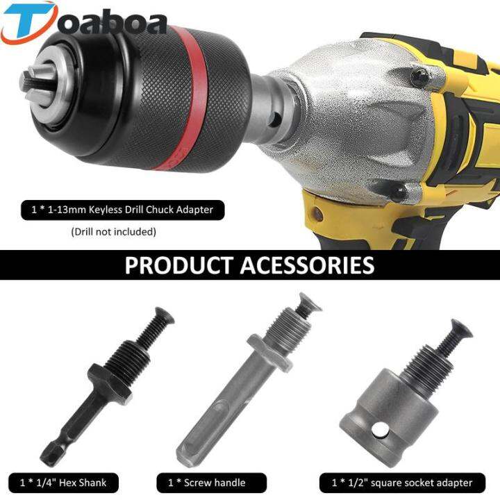 Drill Chuck Adapter Kit Compatible with Kobalt 113mm Self Tighten Hand
