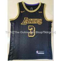 ﹉☃♣ 2021 new men Los Angeles Lakers 3 Anthony Davis embroidery basketball jerseys jersey city snakeskin black gold