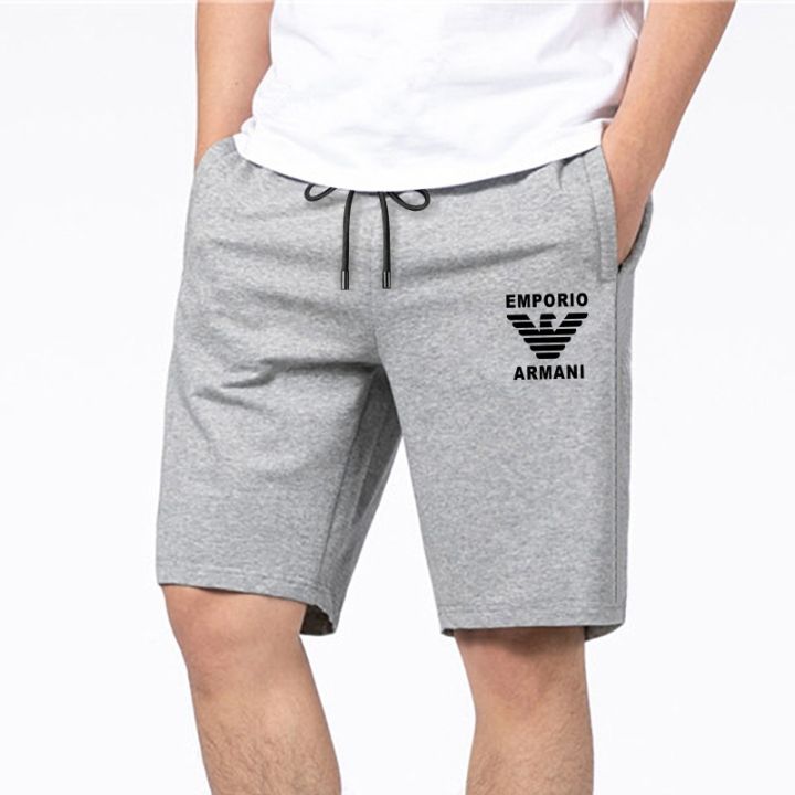 กางเกงแฟชั่นของผู้ชายอาร์มานี่มาใหม่ลำลองกางเกงผ้าฝ้ายโจ๊กเกอร์กางเกงกีฬาผู้ชาย