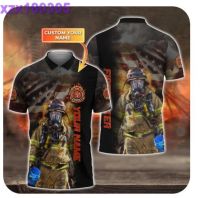 Personalized Name-Firefighter-3D Polo Shirt - HTV – Trends Personalized