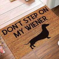 【cw】 Rug Non-Slip Doormat Printed Dachshund Design Machine Washable for Housewarming ！