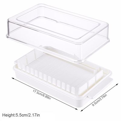 Butter Dish With Lid Dust-Proof Slicing Storage Box Plastic Clear Cheese Portable Kitchen Storage Box DIY Handmade Bread Tools