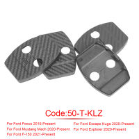 4Pcs รถจัดแต่งทรงผมประตูล็อคฝาครอบป้องกัน ABS สำหรับ Ford Focus Mustang Escape Kuga Explorer Territory EDGE Fiesta