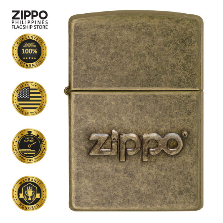 Classic Brushed Brass Windproof Lighter