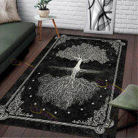 Life of Tree Large Carpet Non-Slip Mat Living Kitchen Carpet for Dining Room Playroom Home Decor Viking Celtic Luxury Carpet