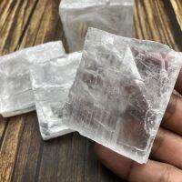 เซเลไนต์ ( Selenite ) แผ่นตัด 4 เหลี่ยม ของแท้ หินธรรมชาติ หินสี หินแร่ ของสะสม หินมงคล จากธรรมชาติ หินนำโชค