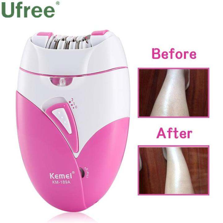 Kemei USB Rechargeable Epilator Women Electric Hair Remover Female Epilator Face Depilation KM