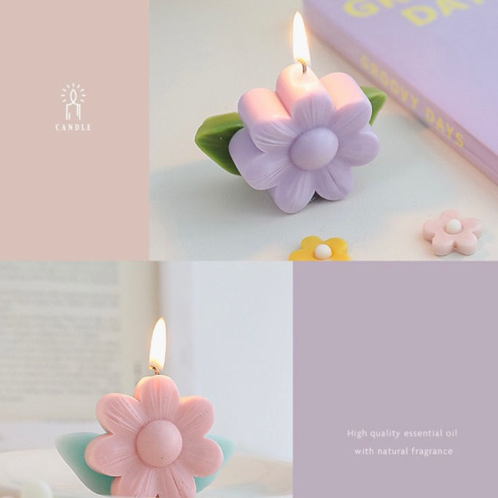 o-urhome-พร้อมส่ง-เทียนดอกไม้-little-flower-candle-เทียนหอม-ของขวัญเล็ก-ๆ-ที่สร้างสรรค์-ของตกแต่งบ้านแฮนด์เมด-อุปกรณ์ประกอบฉากภาพ-เทียนbirthday