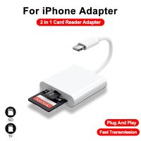 ไฟฉาย USB แบบ2 In 1เป็นการ์ดรีดเดอร์ SD TF สำหรับ Apple 14 13 12 Pro Max 3.0อะแดปเตอร์ OTG ตัวแปลงการถ่ายโอนข้อมูลภาพถ่าย