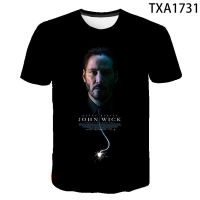 John Wick 3D Printed T Shirts Short Sleeve Casual Men Women Children Fashion Short Sleeve Boy Girl Kids Streetwear Cool Tops Tee