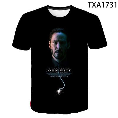 John Wick 3D Printed T-shirt Casual Short Sleeve Boys and Girls Fashion Short Sleeve Girls Street Clothing Cool Top T-shirt
