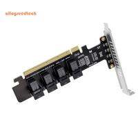 PCIeX16ไปยัง4-พอร์ต U.2 SFF-8639การ์ดขยาย PCI-E 16X 4พอร์ต U.2 SFF-8643/8639การ์ดแยกสำหรับคอมพิวเตอร์