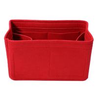 Bag Felt Insert Bag Makeup Organizer Inner Purse Portable Cosmetic Bags Storage Red Storage