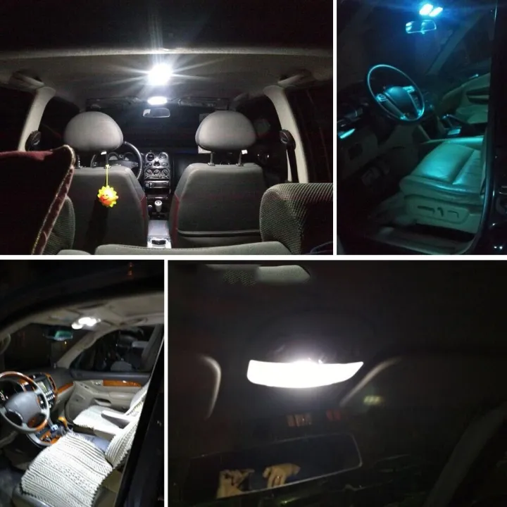 White/Ice Blue 36 SMD COB LED T10 4W 12V Car Interior Panel Light Dome Lamp Bulb