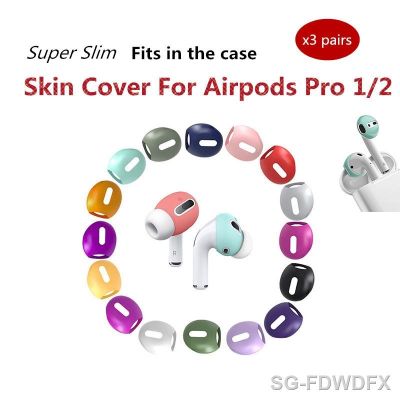 For Apple airpods Pro 1 2 earpads ear tips buds case silicone colorful skin protect cover pads for air pods earphone accessories